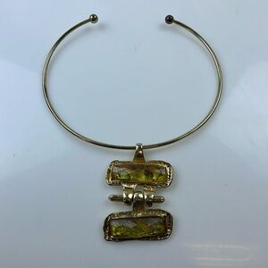 Beautiful Stone Statement Piece Choker Necklace HR13-1